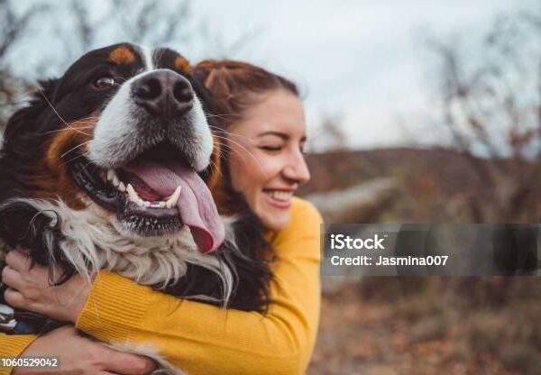 Young woman with dog